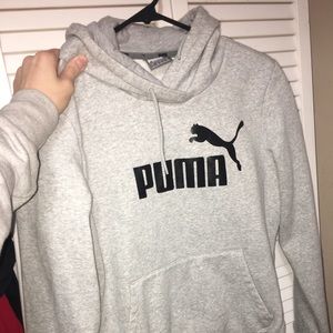 Puma grey and black hoodie